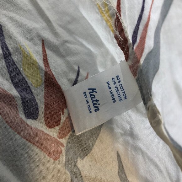 Katin Shirt Mens XL Tan Beige Short Sleeve Camp Loop Collar Hawaiian Comfort - Picture 6 of 10